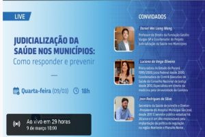 Conasems promove webinário “Judicialização da saúde: como prevenir”