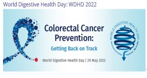 29/5 – Dia Mundial da Saúde Digestiva: “Prevenção do câncer colorretal”