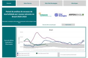 Painel de análise do excesso de mortalidade por causas naturais no Brasil 2020-2022