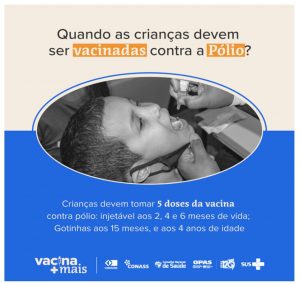 Vacina Mais enfatiza importância da vacinação contra poliomielite em novas peças de campanha