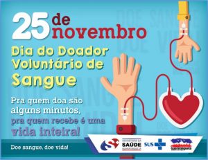 25/11 – Dia Nacional do Doador Voluntário de Sangue