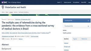 Telemedicina chegou com a pandemia e veio para ficar, indica estudo