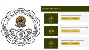 Academia Nacional de Medicina promove sessões científicas em agosto
