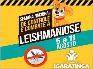 07 a 11 de agosto: Semana Nacional de Controle e Combate à Leishmaniose