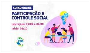 Curso online ‘Participação e Controle Social’ abre inscrições para nova turma
