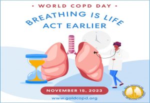 “Respirar é Vida – Agir Mais Cedo”: 15/11 – Dia Mundial da Doença Pulmonar Obstrutiva Crônica