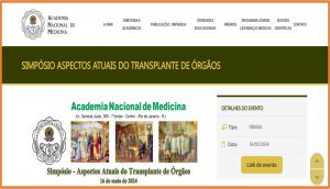 Academia Nacional de Medicina promove o simpósio: Aspectos atuais do transplante de órgãos